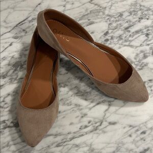 Ollio Women's Taupe Flats